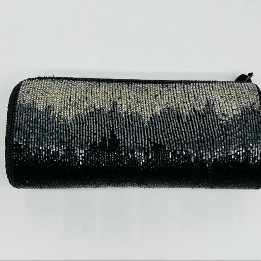 Stunning Imperial Fashion vintage hombre fully beaded evening clutch
